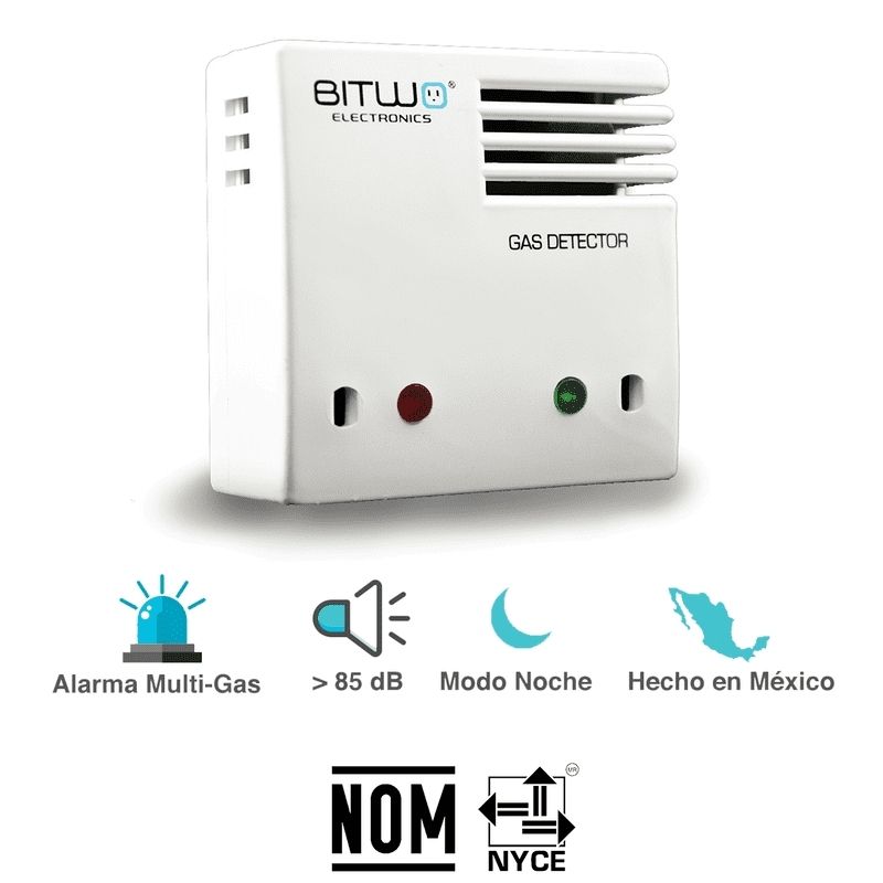 Detector De Gas Lp Natural Humo Y Monoxido De Carbono Alarma Para Casa