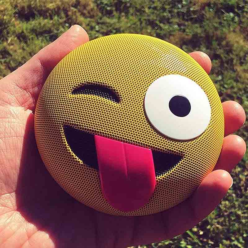 Bocina Bluetooth Portátil Recargable Emoji Amarillo,cara lol
