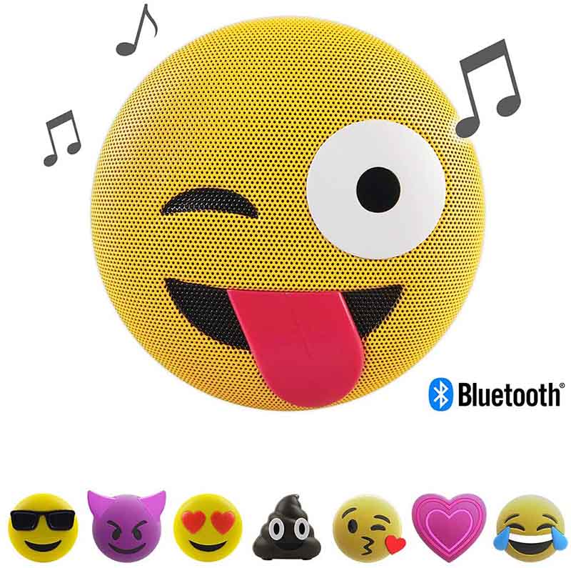 Bocina Bluetooth Portátil Recargable Emoji Amarillo,cara lol