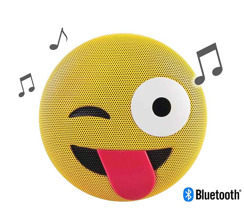 Bocina Bluetooth Portátil Recargable Emoji Amarillo,cara lol