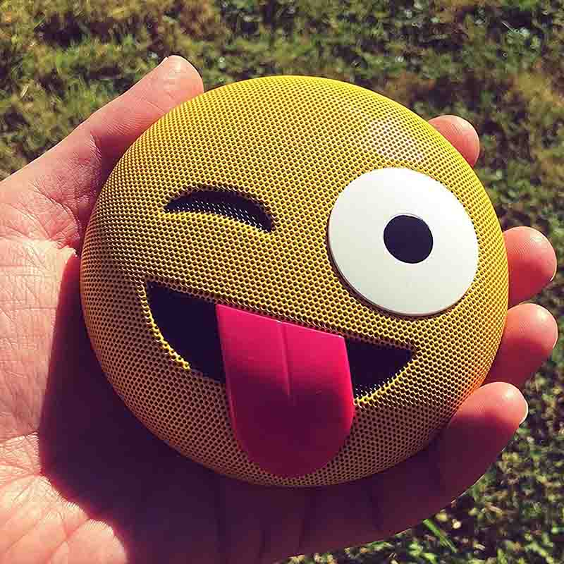 Bocina Bluetooth Portátil Recargable Emoji Amarillo,cara lol