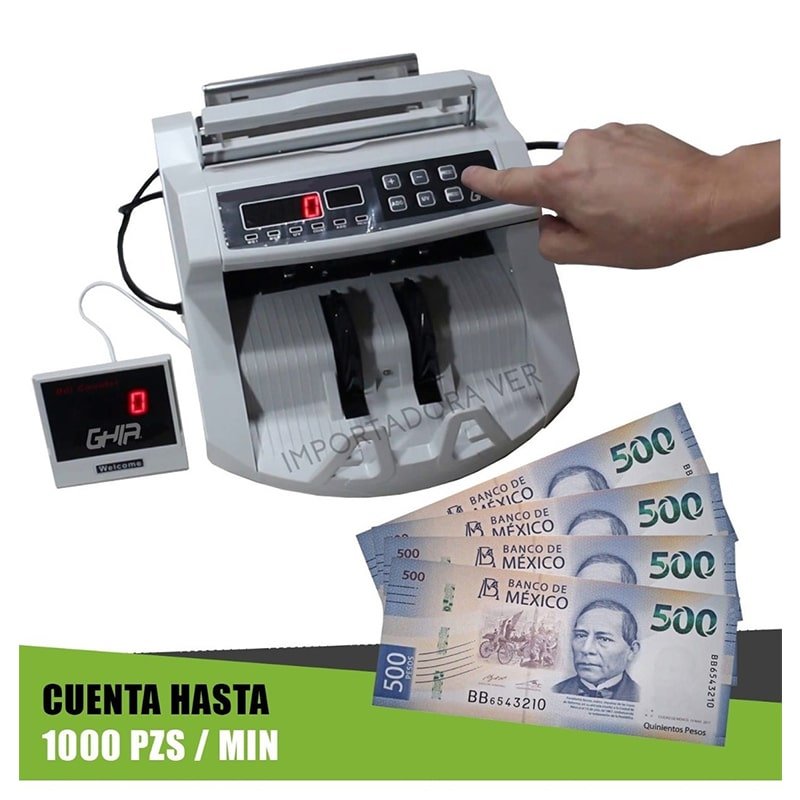 Máquina Contadora De Dinero Con Detector De Billetes Falsos