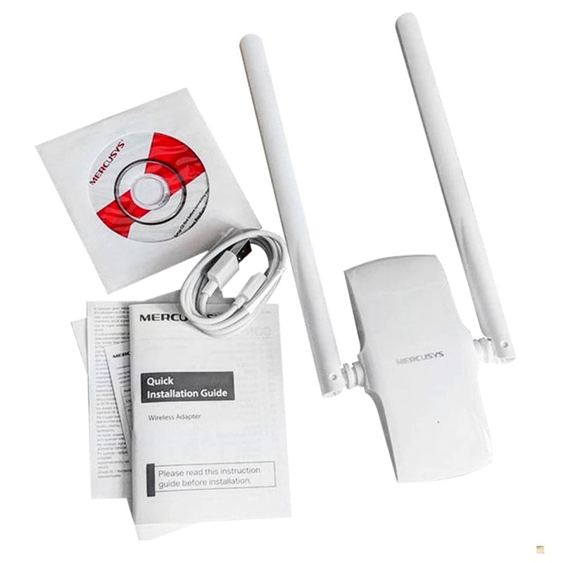 Antena Wifi Mercusys 2.4ghz Usb Rompemuros 300mbps Hasta 30 Metros