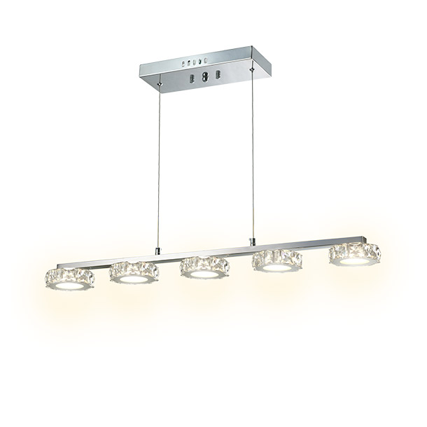 Lampara Colgante Moderna Tipo Barra De 5 Luces