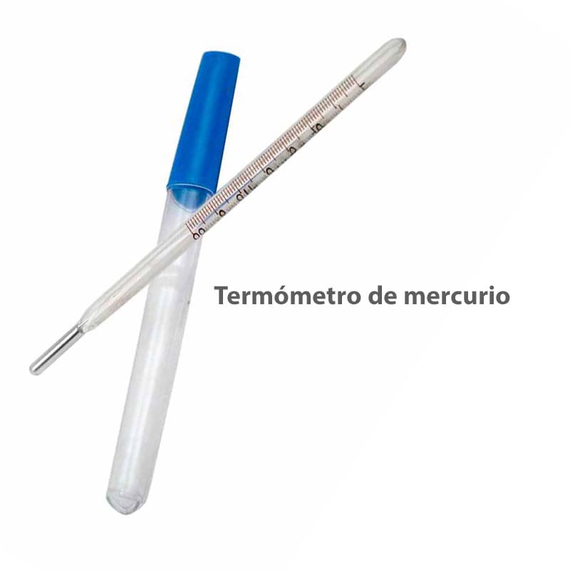 Caja de 12 Termómetros de mercurio