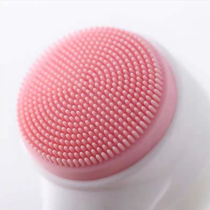 Cepillo Limpiador Facial 2 En 1 Exfoliación Masaje ,color rosa