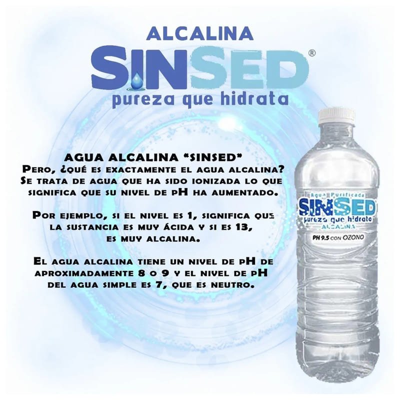 Agua Alcalina 500ml Sport Paquete De 12 Botellas Ph 9.5
