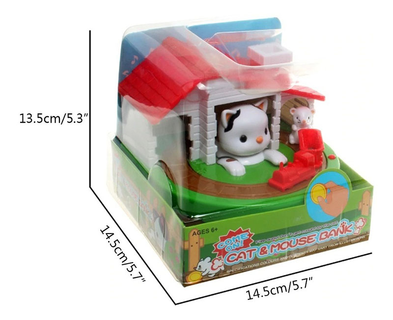 Alcancía Caja Gato Roba Monedas Gato Con Sonido Hermosa