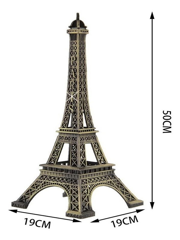 50 Cm París Torre Eiffel Hierro Bronce Hogar Arte