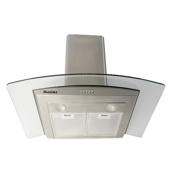 Campana Cocina 60cms Cristal Curvo Acero Inox Decorativa