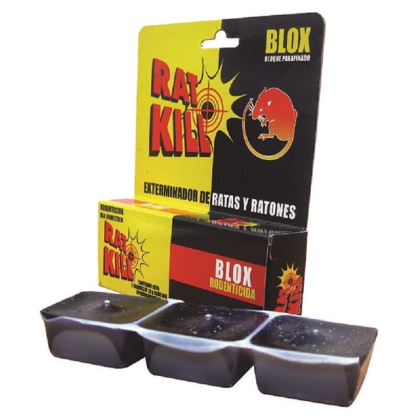 Caja C/24 Blister de Veneno Rata C/3 Blox de 20gr Rat Kill