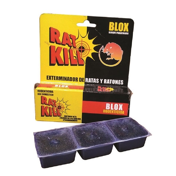 Caja C/24 Blister de Veneno Rata C/3 Blox de 20gr Rat Kill