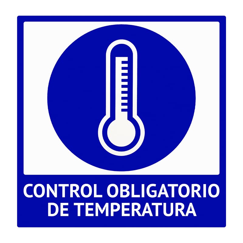 Letrero COVID 15X15 vinil adhesivo Aviso Señal Señalamiento Cubreboca /gel / Sanadistancia / temperatura