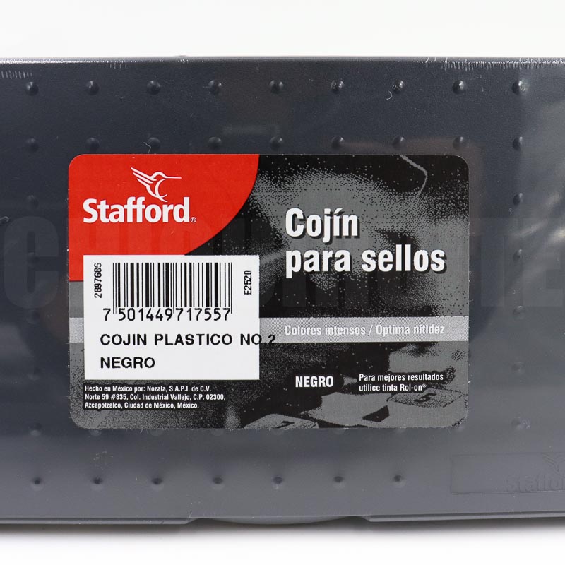 Cojin Para Sello Plastico Con Tinta N2 16x8.5cm Stafford