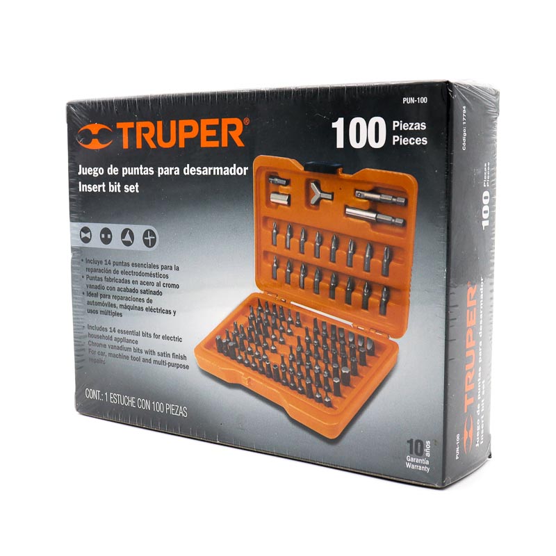 Puntas Para Desarmador Juego 100 Pz Truper 17794