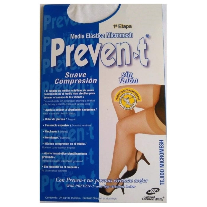 Medias de suave compresión 11 a 16 mm/Hg clásica Preven-t