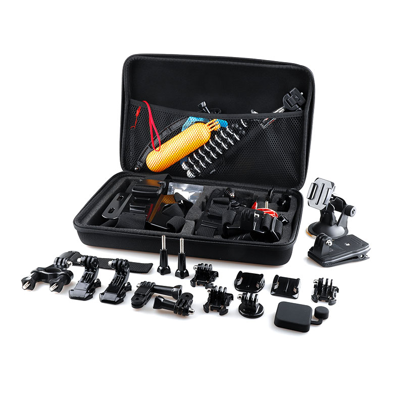 Redlemon Accesorios para Cámara de Deportiva 53 en 1 con Maletín para Transportar, Compatible con GoPro. Incluye Tripié, Selfie Stick, Soporte para Casco, Bicicleta, Correa de Muñeca, Arnés y más