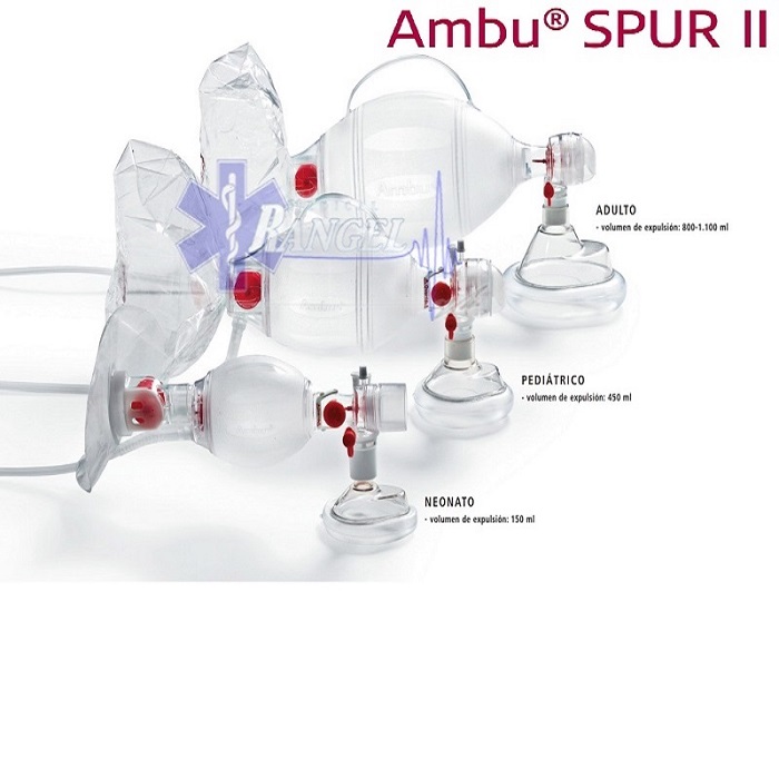 RESUCITADOR BOLSA VALVULA MASCARILLA AMBU SPUR II PEDIATRICO