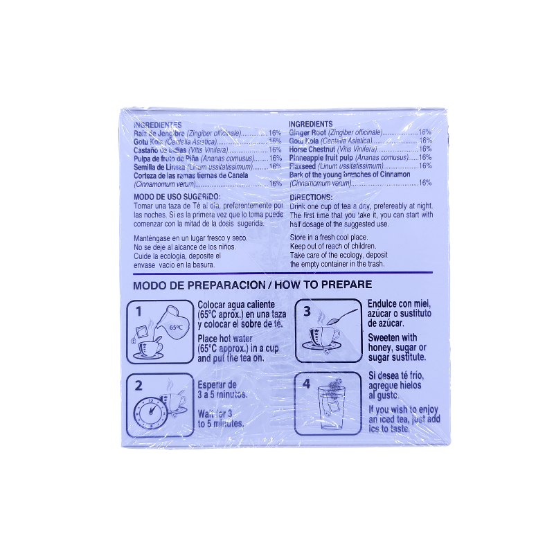 Té Chupa Grass Jengibre GN+VIDA (30 sobres) castaño de indias