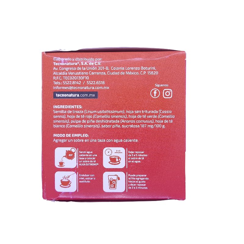Té de Piña para perdida de peso alka extreme TECNONATURA (30 Sobres)