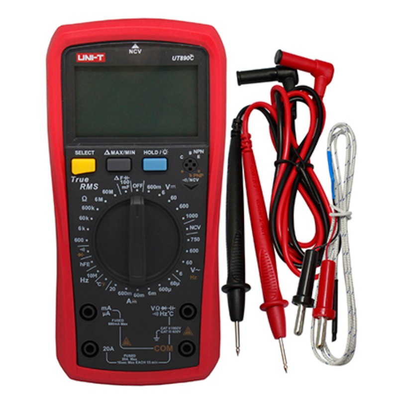 MULTIMETRO DIGITAL NCV/TEMP 1000V 20A 60M 100mF