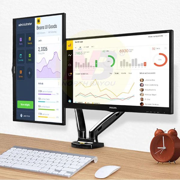 Soporte de Escritorio Doble North Bayou NB F160 para monitores de 17" a 30"