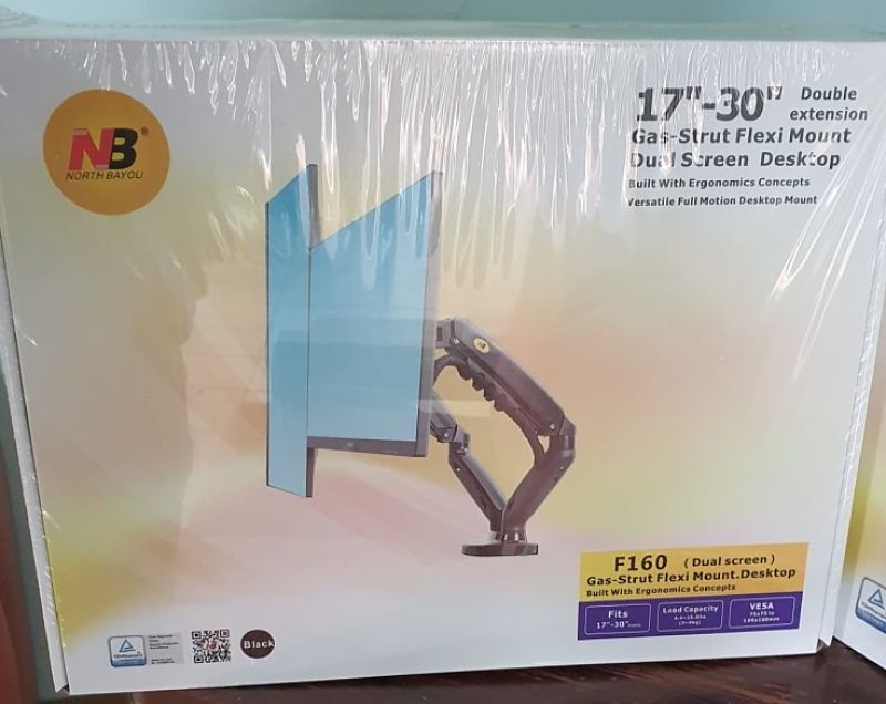 Soporte de Escritorio Doble North Bayou NB F160 para monitores de 17" a 30"