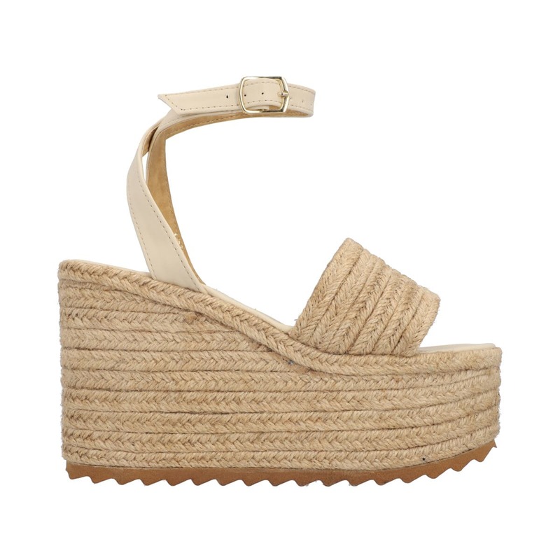 Sandalia Plataforma Para Mujer Con LÃ¡tigo Ajustable Nude