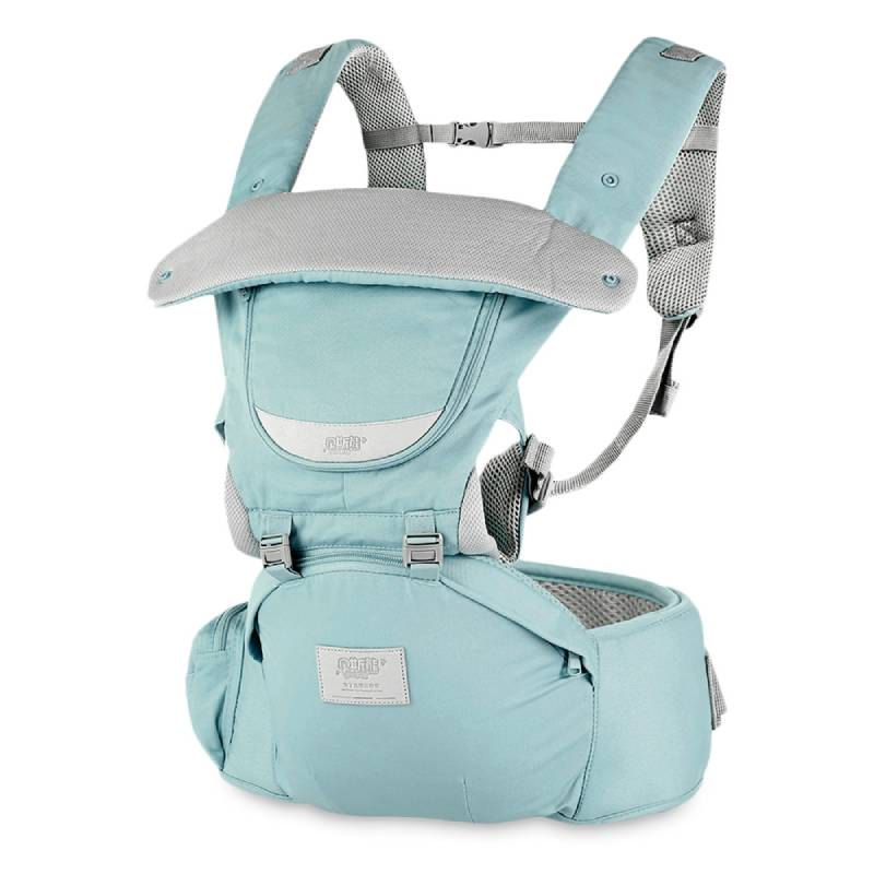 Cangurera Portabebe Ergonomica Canguro Mochila Porta Bebe Asiento Infantil Para Nino O Nina Color Verde