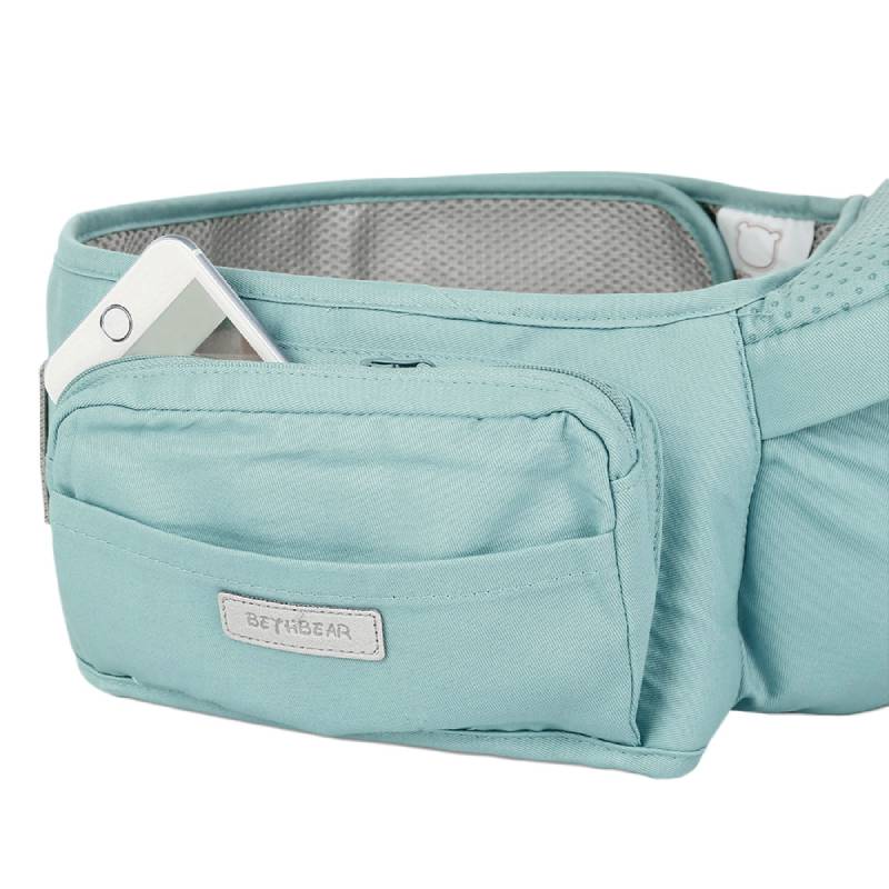 Cangurera Portabebe Ergonomica Canguro Mochila Porta Bebe Asiento Infantil Para Nino O Nina Color Verde