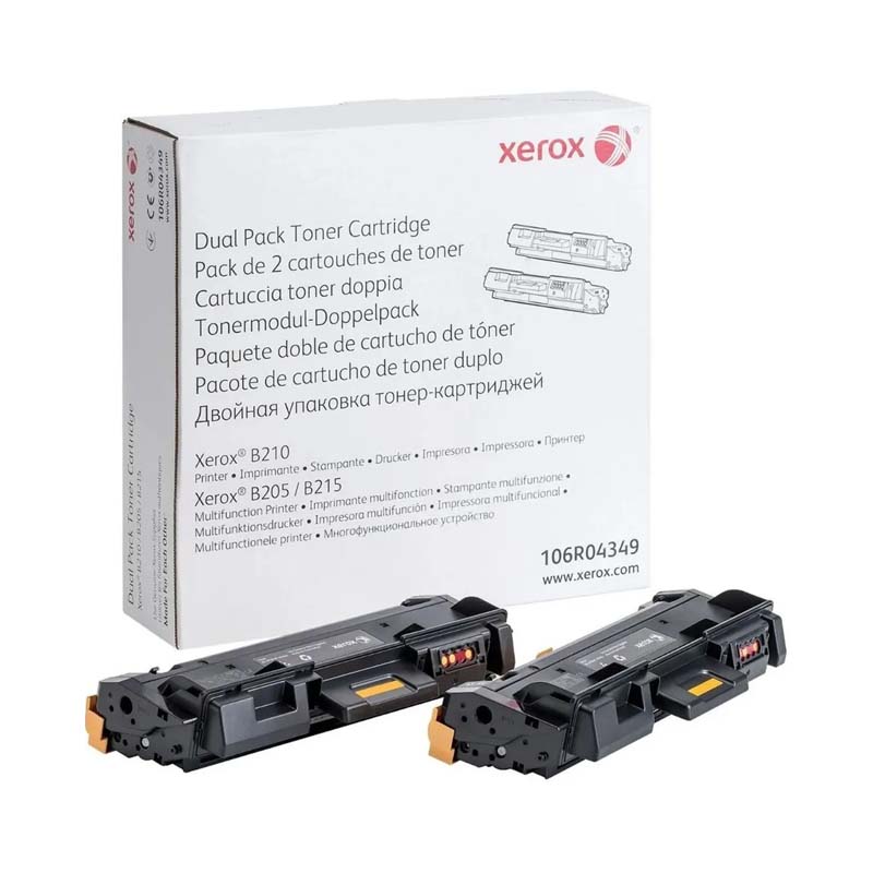 Tóner Xerox Negro B205 B210 B215 6,000 Páginas 106R04349 .