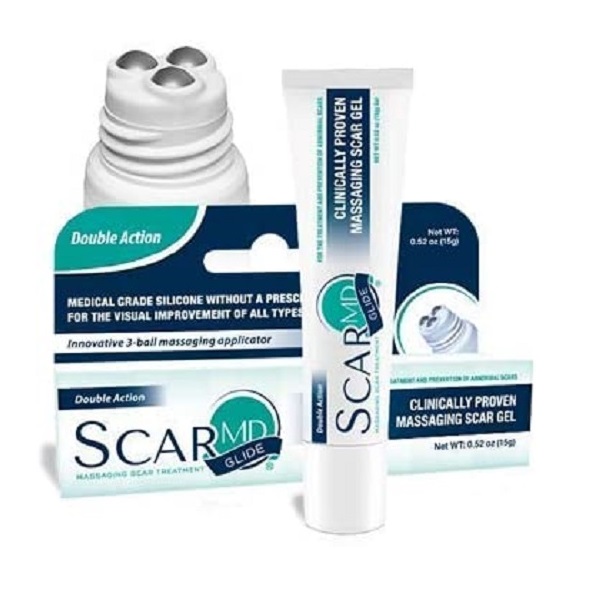 Scar Md Glide Gel, Masaje, Desvanece Cicatrices, Silicona