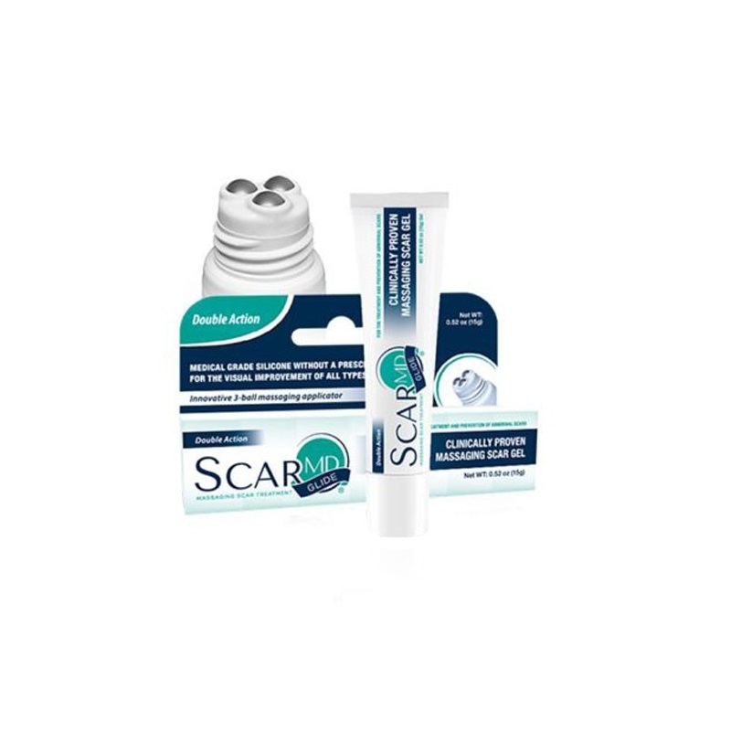 Scar Md Glide Gel, Masaje, Desvanece Cicatrices, Silicona