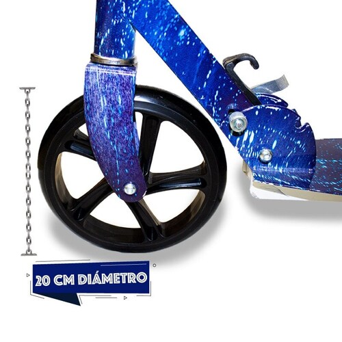 Scooter Patín del Diablo Metal Niño/Niña Ajustable Azul