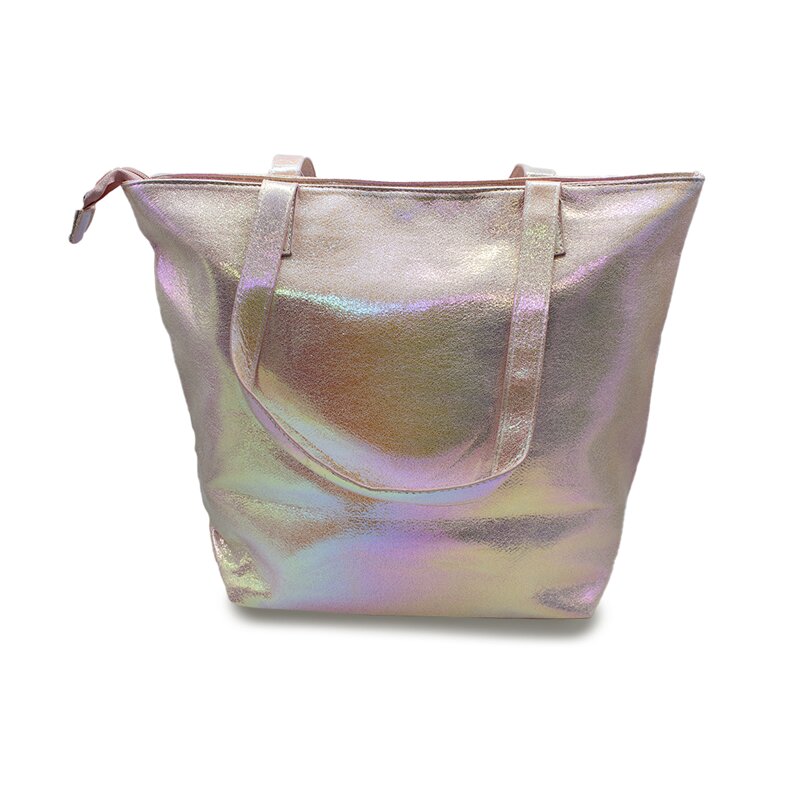 Bolsa para Dama Casual Tornasol Rosa Diseño de Sirena Con Llavero De Pompon