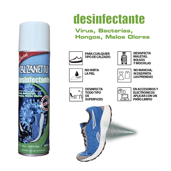 Desinfectante Calzanetto para calzado y superficies