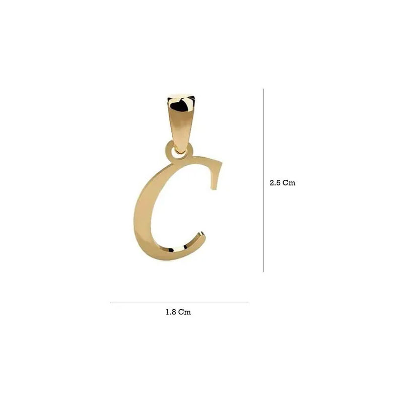 Dije Inicial Letra C Oro 14 K.