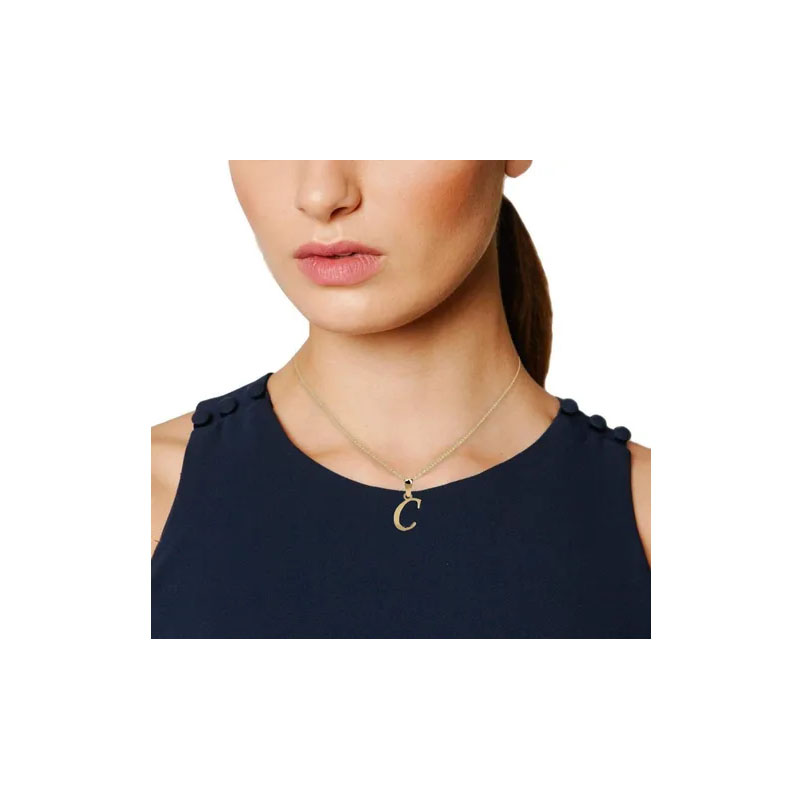 Dije Inicial Letra C Oro 14 K.