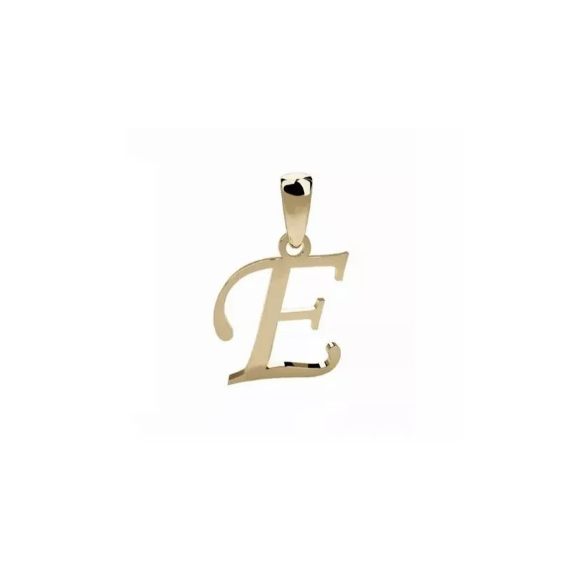 Dije Inicial Letra E Oro 14 K.