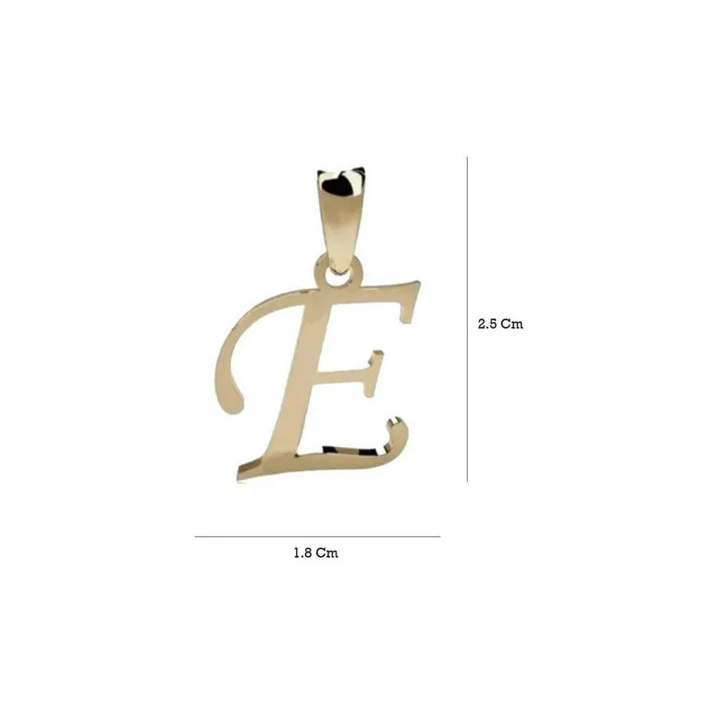 Dije Inicial Letra E Oro 14 K.