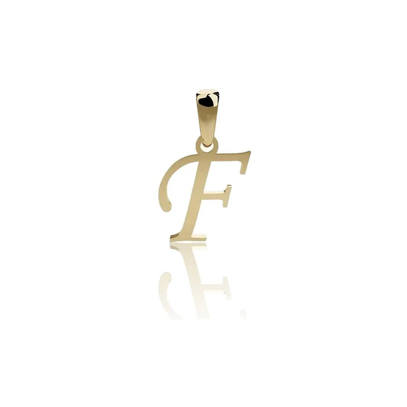 Dije Inicial Letra F Oro 14 K