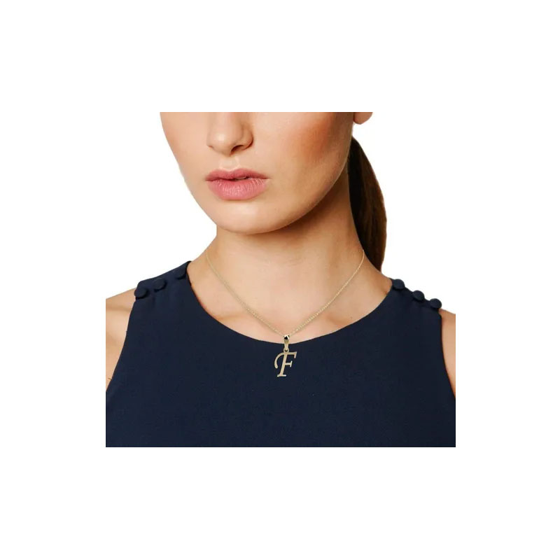 Dije Inicial Letra F Oro 14 K