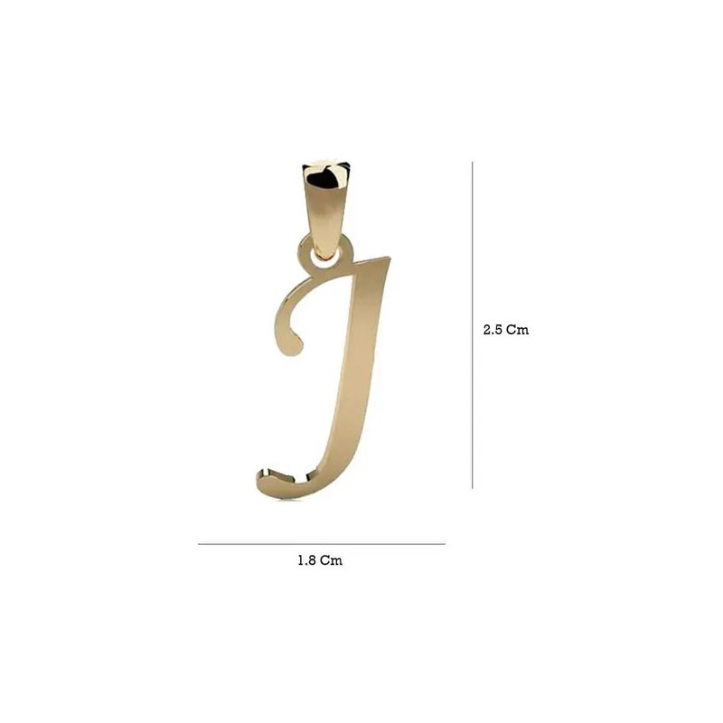 Dije Inicial Letra J Oro 14 K.