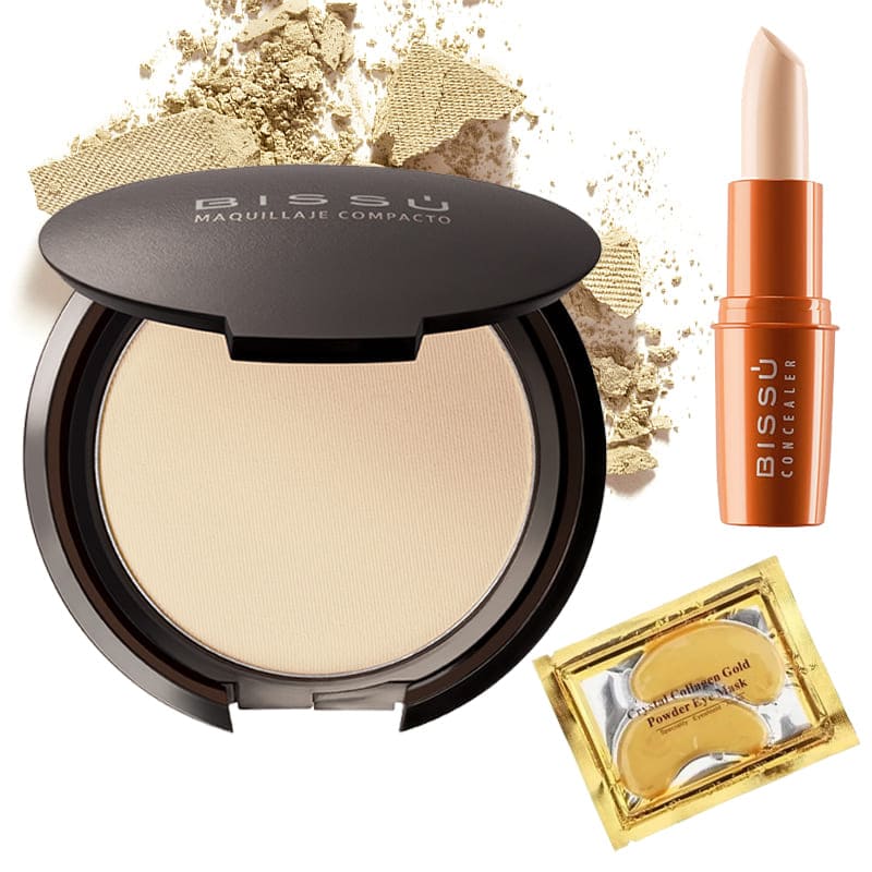 Maquillaje Compacto En Polvo Bissú + Corrector + Parche - Color Traslucido