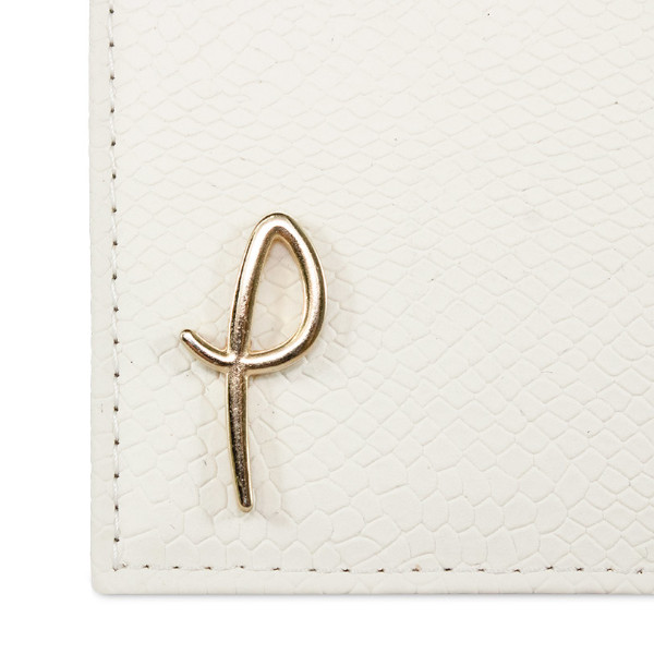 TARJETERO PAWO IRIS COLOR BLANCO TEXTURA REPTIL