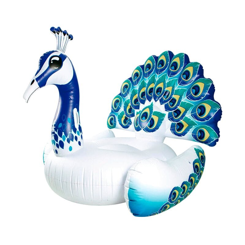 Inflable Salvavidas Montable Jumbo Pavo Real Plástico Resistente para Alberca