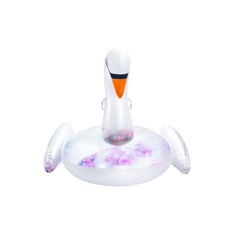 Salvavidas Montable Jumbo Plástico Resistente Cisne con Plumas para Alberca