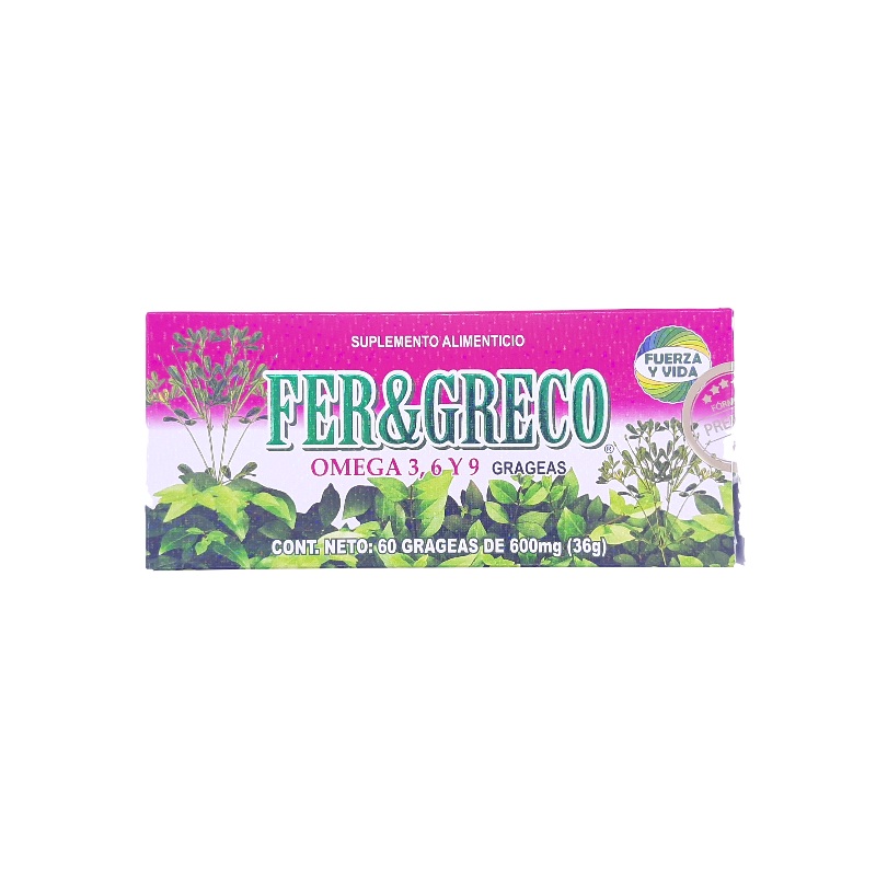Fenogreco con Omega 3, 6 y 9 en grageas Fuerza y Vida (60 grageas)