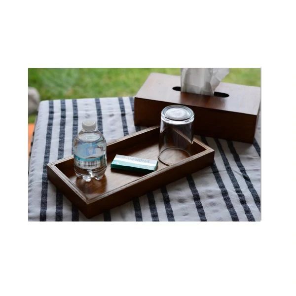 Juego Kleenera Y Charola Bandeja Madera Brant Amenidades