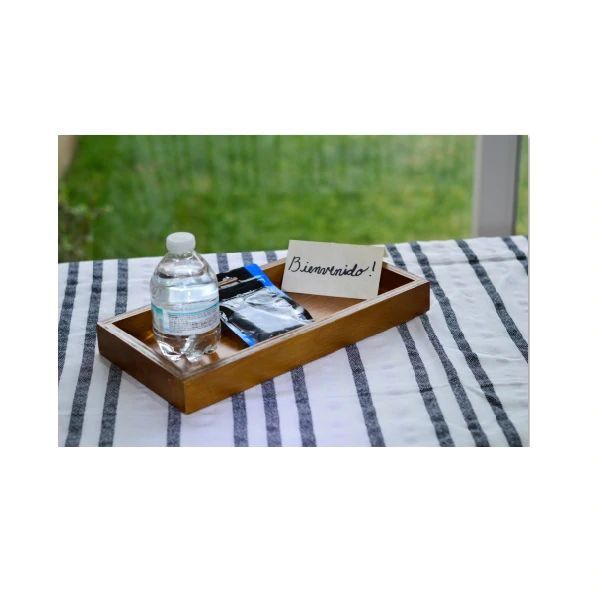 Juego Kleenera Y Charola Bandeja Madera Brant Amenidades